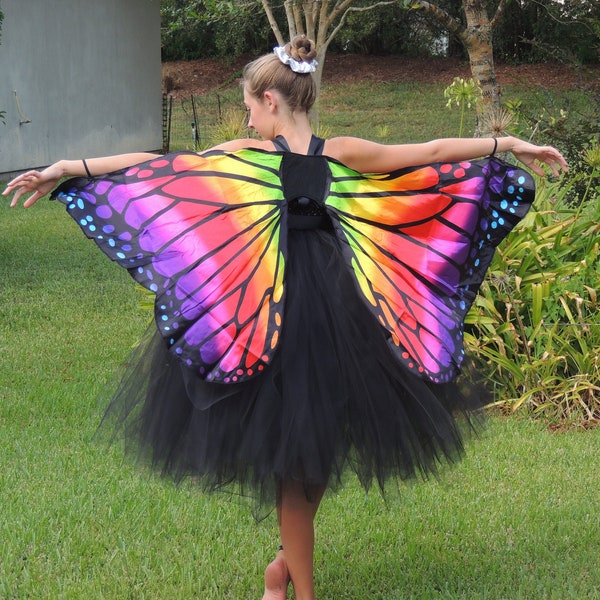 The Hair Bow Factory Halloween Costume Butterfly Dress Tutu Dress Size 3T to Size 14 BUTTERFLY