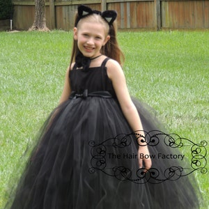 The Hair Bow Factory Black Cat Halloween Costume Tutu Dress Size 6-12 Months to Size 14