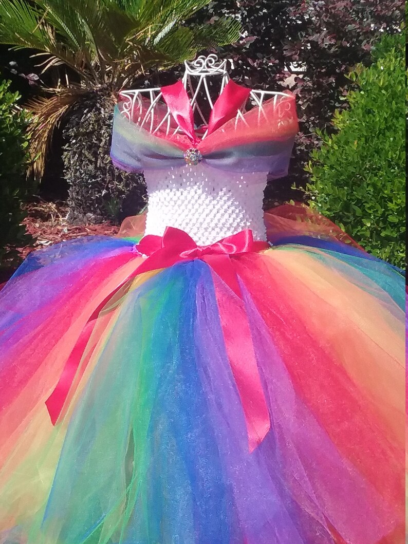 The Hair Bow Factory Rainbow Tutu Dress Size 12-24 Months to Size 14 Rainbow Princess image 3