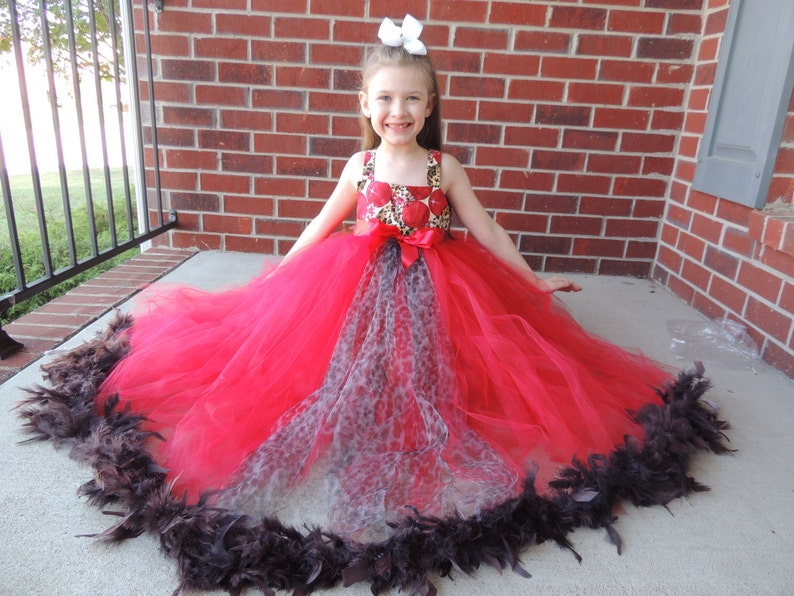 The Hair Bow Factory Leopard Print Ornament Christmas Feather Tutu Dress Size 12-24 Months-12