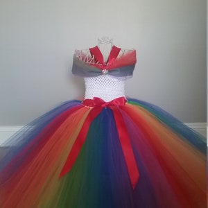 The Hair Bow Factory Rainbow Tutu Dress Size 12-24 Months to Size 14 Rainbow Princess image 4