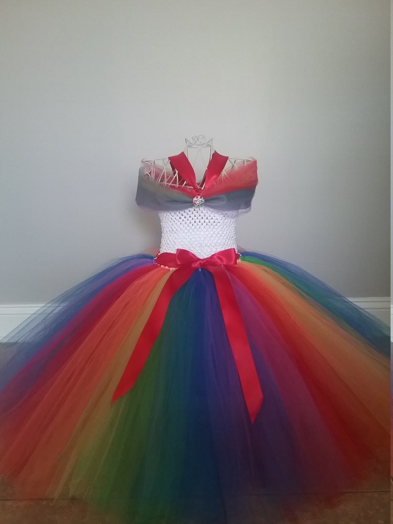 The Hair Bow Factory Rainbow Tutu Dress Size 12-24 Months to Size 14 Rainbow Princess image 4