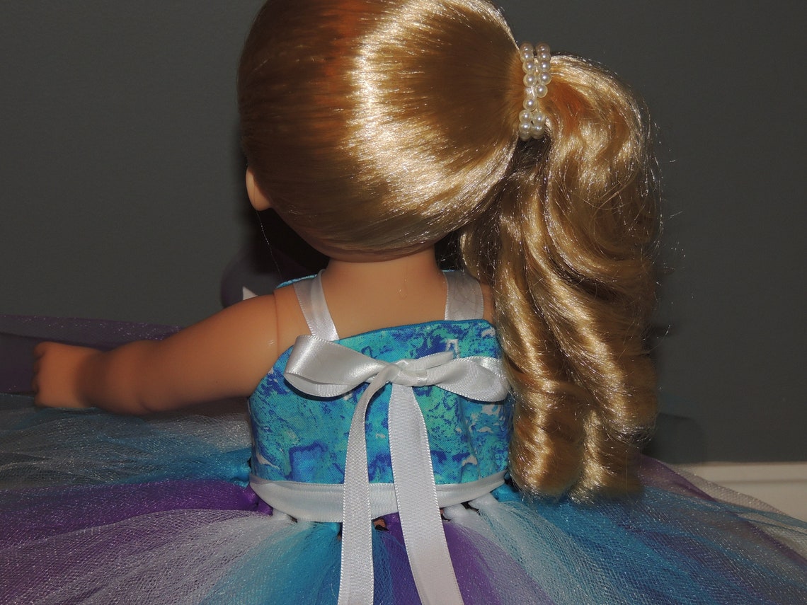 4. "Aqua" 18 inch doll with blue hair - wide 7