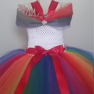 The Hair Bow Factory Rainbow Tutu Dress Size 12-24 Months to Size 14 Rainbow Princess image 5