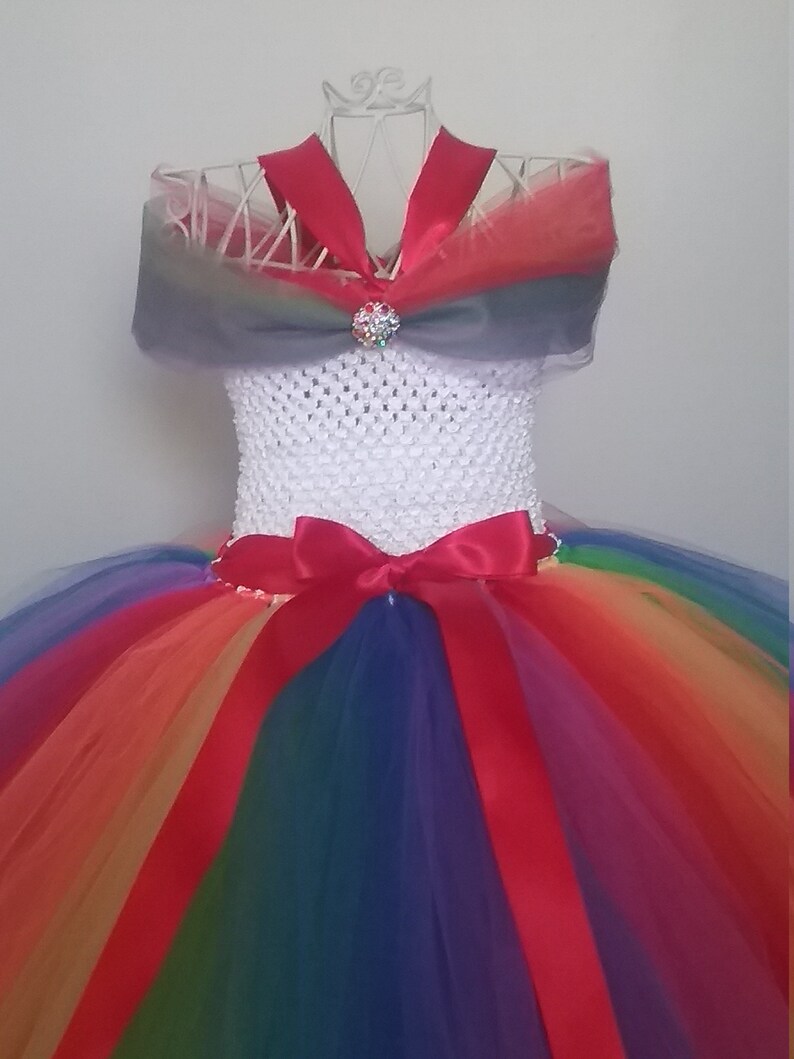 The Hair Bow Factory Rainbow Tutu Dress Size 12-24 Months to Size 14 Rainbow Princess image 5