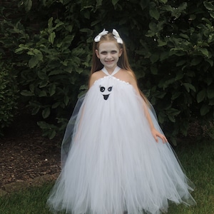 The Hair Bow Factory White Ghost Halloween Tutu Dress Size 12-24 Months to Size 12 image 2