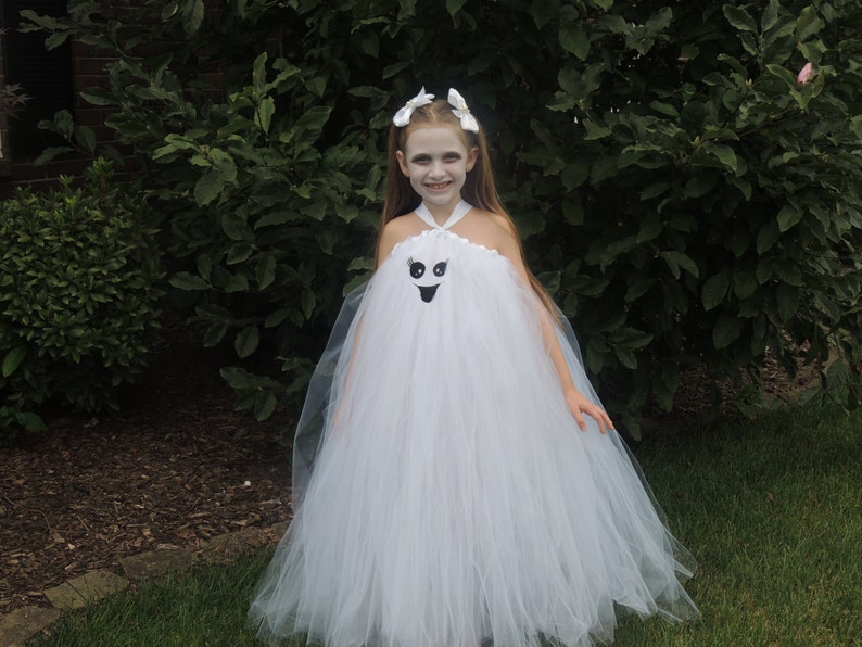 The Hair Bow Factory White Ghost Halloween Tutu Dress Size 12-24 Months to Size 12 image 2