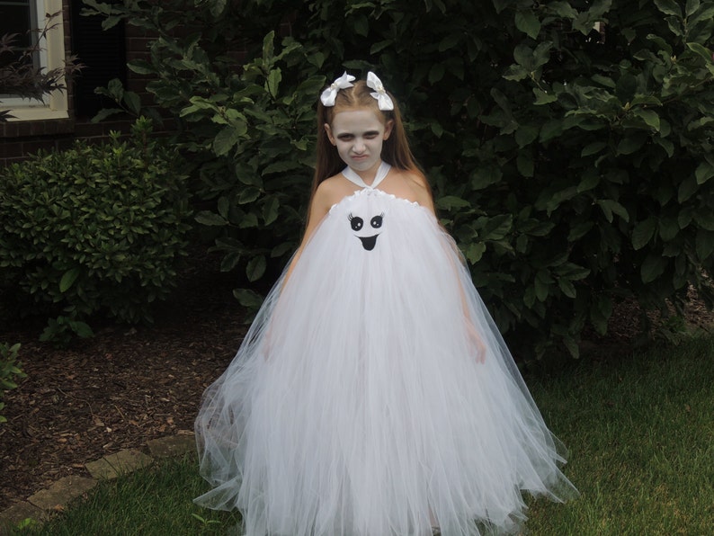 The Hair Bow Factory White Ghost Halloween Tutu Dress Size 12-24 Months to Size 12 image 4