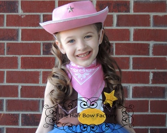 The Hair Bow Factory Sheriff Cowgirl Costume Tutu Dress with hat and bandana Size 12-24 Months to Size 12