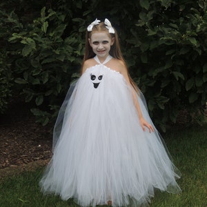 The Hair Bow Factory White Ghost Halloween Tutu Dress Size 12-24 Months to Size 12 image 3