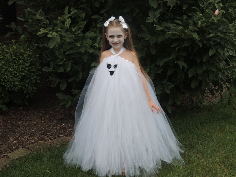 The Hair Bow Factory White Ghost Halloween Tutu Dress Size 12-24 Months to Size 12 image 3