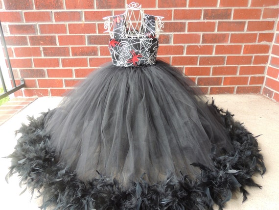 Items similar to The Hair Bow Factory Spider Halloween Feather Tutu ...