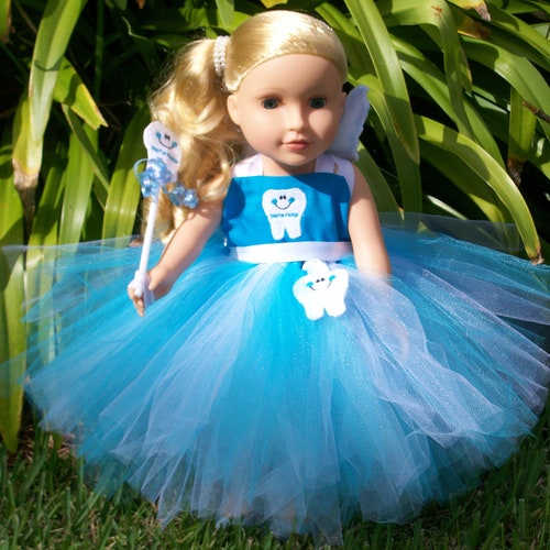 The shops Hair Bow Factory Tooth Fairy Turquoise and White Tutu Dress and Wings Size 12-24 Months to 14