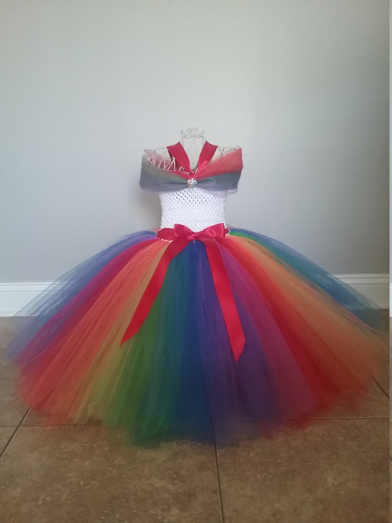 The Hair Bow Factory Rainbow Tutu Dress Size 12-24 Months to Size 14 Rainbow Princess image 6