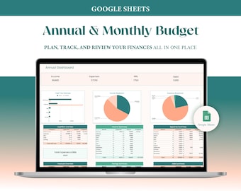 Annual Budget Planner for Google Sheets | Monthly & Yearly Finance