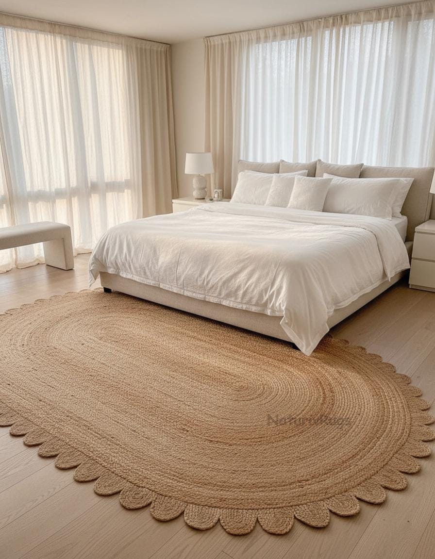 Tapis Ovale Vintage Bucilla Avec Motif De Roses Imprimé Sur Toile De Jute, Super état D'époque