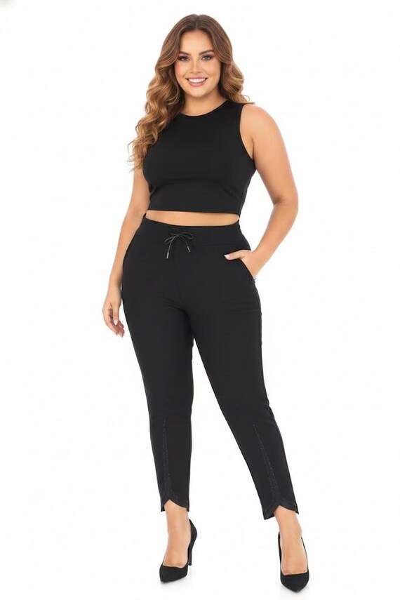 slim fit dress slacks Sally High Waisted Dress Pants – Voluptuous Appearance main image 1