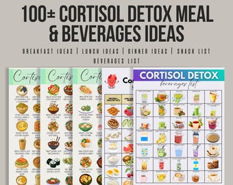 100+ Cortisol Detox Meal & Beverages Ideas, Cortisol Meal Plan, Reduce Cortisol, Cortisol Food List, Stress Relief Diet