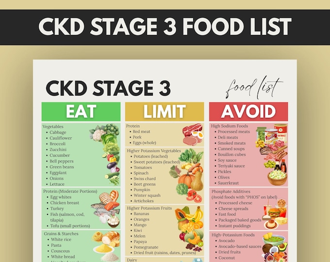 CKD Stage 3 Food List, Renal Diet, Kidney Diet, Kidney Food List ...