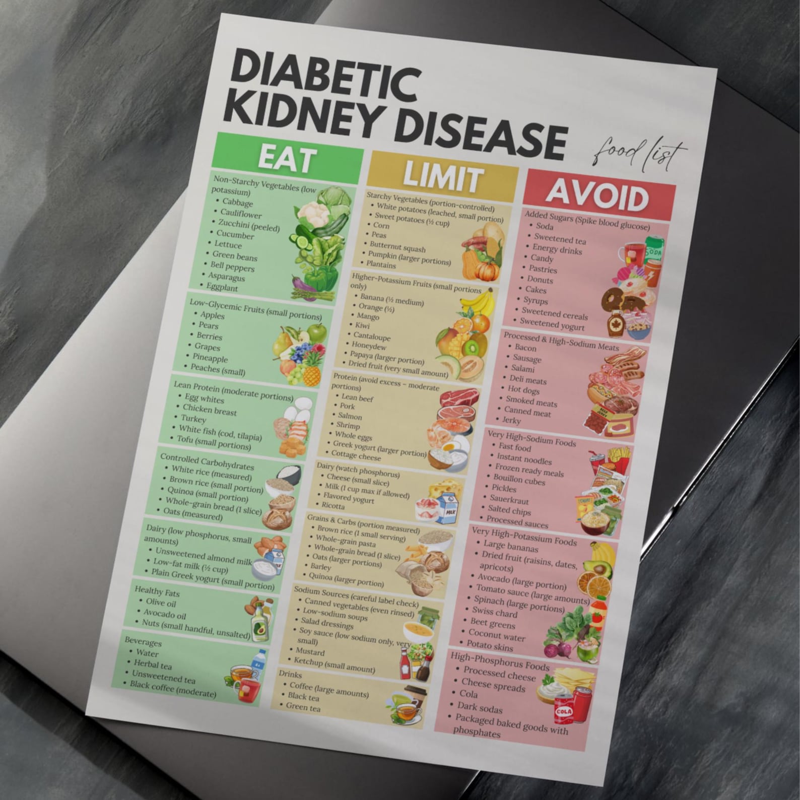 Diabetic Kidney Disease Eat Limit Avoid Food List, Renal Blood Sugar ...