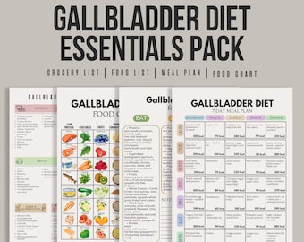 El paquete definitivo de dieta para la vesícula biliar, lista de alimentos para la dieta de la vesícula biliar, tabla de alimentos para la vesícula biliar, lista de compras para la vesícula biliar, lista de alimentos bajos en grasa