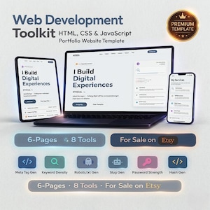 Nowoczesny szablon witryny Dark Portfolio | Zestaw narzędzi HTML CSS JavaScript (do pobrania cyfrowego)
