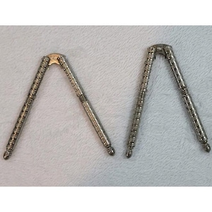 Vintage HMQ Silver Hinged Nut & Shell Cracker 1940s NY US Lot Of 2