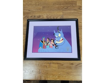 Vintage Disney Aladyn Ekskluzywna Litografia Pamiątkowa 1996