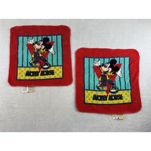Juego de toallas de baño vintage de Mickey Mouse de Disney, toalla de mano Franco y paño de lavado, 6 piezas. imagen 16