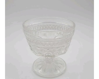 Copa de champán/sorbete de cristal transparente Vintage Anchor Hocking Wexford de 3 5/8"