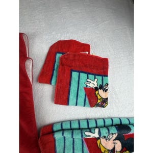 Juego de toallas de baño vintage de Mickey Mouse de Disney, toalla de mano Franco y paño de lavado, 6 piezas. imagen 3