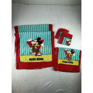 Juego de toallas de baño vintage de Mickey Mouse de Disney, toalla de mano Franco y paño de lavado, 6 piezas. imagen 1