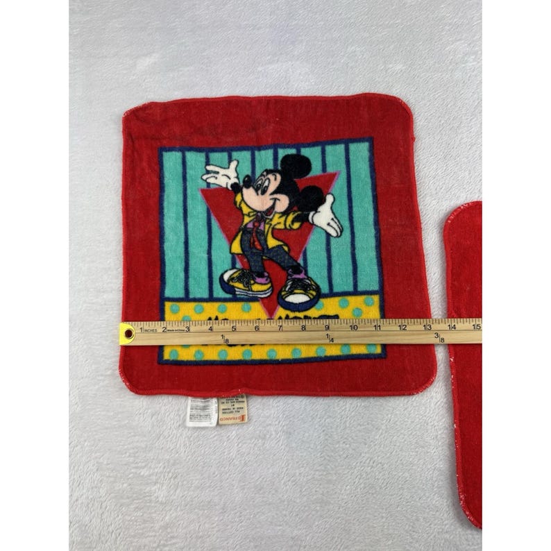 Juego de toallas de baño vintage de Mickey Mouse de Disney, toalla de mano Franco y paño de lavado, 6 piezas. imagen 18