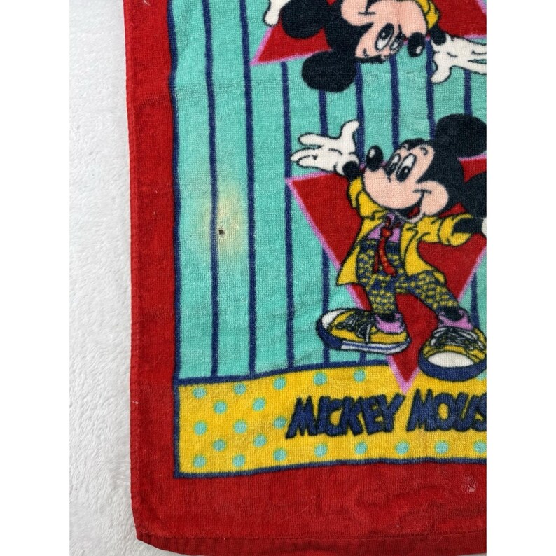 Juego de toallas de baño vintage de Mickey Mouse de Disney, toalla de mano Franco y paño de lavado, 6 piezas. imagen 12