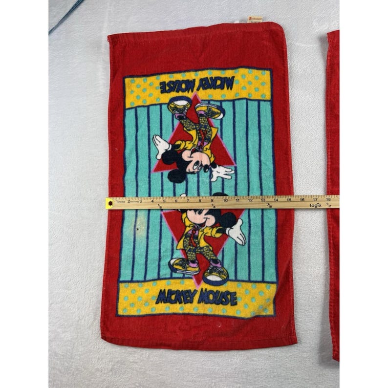 Juego de toallas de baño vintage de Mickey Mouse de Disney, toalla de mano Franco y paño de lavado, 6 piezas. imagen 14