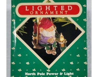 Hallmark Keepsake Ornament Christmas North Pole Power & Light Elf 1987 Lighted
