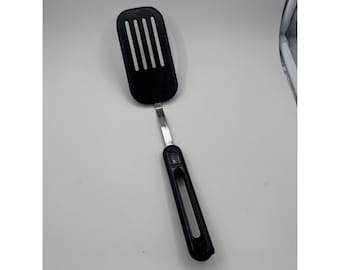 Espátula ranurada de nailon negro Bonny de 31,75 cm (12,5 pulgadas), fabricada en EE. UU., estilo vintage.