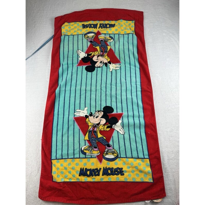 Juego de toallas de baño vintage de Mickey Mouse de Disney, toalla de mano Franco y paño de lavado, 6 piezas. imagen 9
