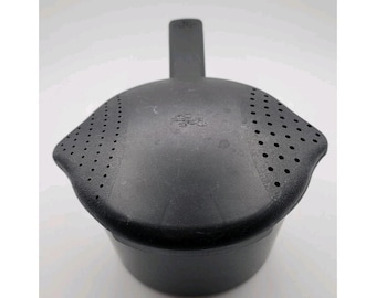 Vintage Pampered Chef Small Micro Cooker Microwave Rice Steamer 1 Qt 4 Cup BLACK