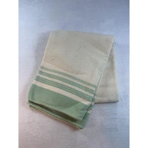 Vintage Blanket Wool Blend Market Cross Brand Witnet Mint Green 74x45"