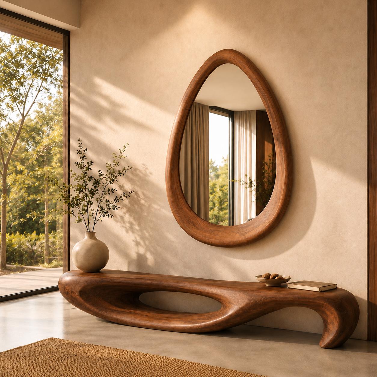 Carved wood mirror - Etsy 日本