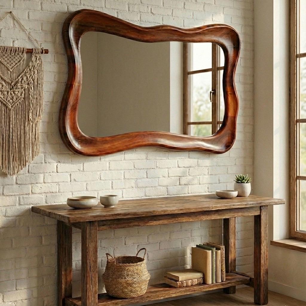 Walnut Mirror - Etsy