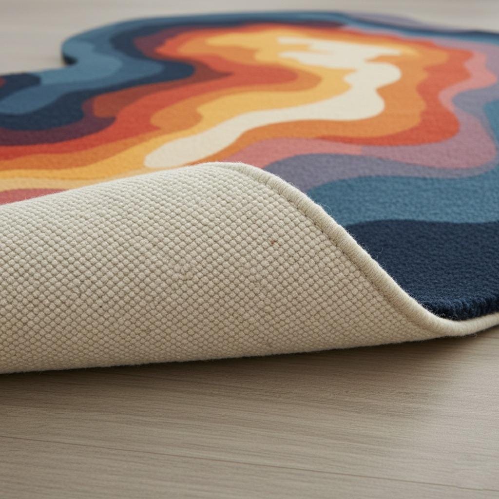 Lava Flow Rug | Fire-inspired Organic Shape Modern Carpet - Etsy