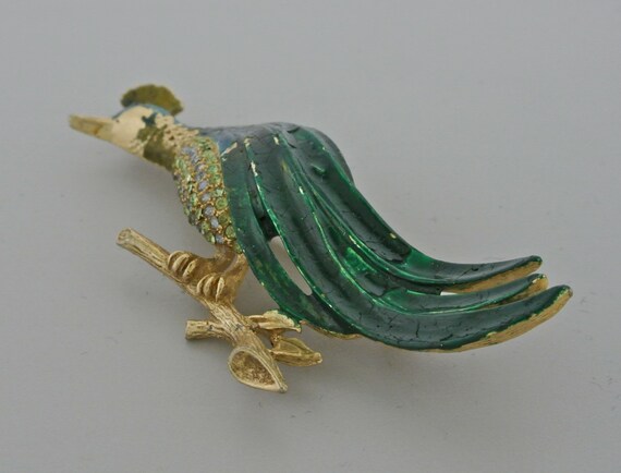 Weiss Peacock Brooch. - image 5