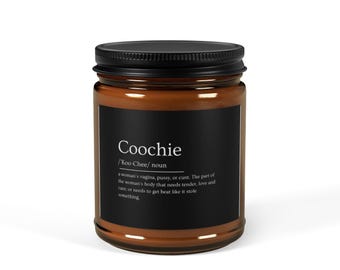 Coochie Scented Candle Jar | Amber Soy Candle