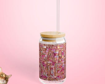 Stained Glass "Eat Me" Hidden Words Sipper Cup | 16oz