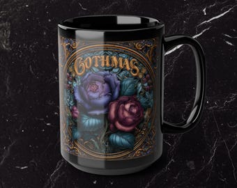 Gothmas Stained Glass Style Mug | Black 15oz