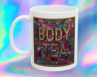 Stained Glass Letter B Mug | Ceramic Coffee Cup 11oz 15oz