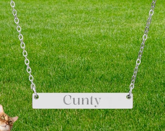 Cunty Necklace | Bimbo Necklace, Gift for Badass Bestie