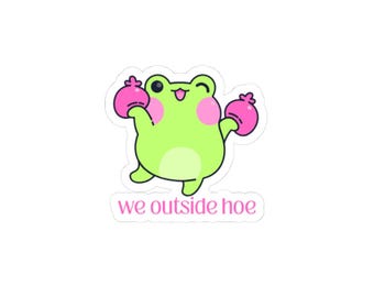 We Outside Frog Sticker | Playful Laptop, Journal Decal